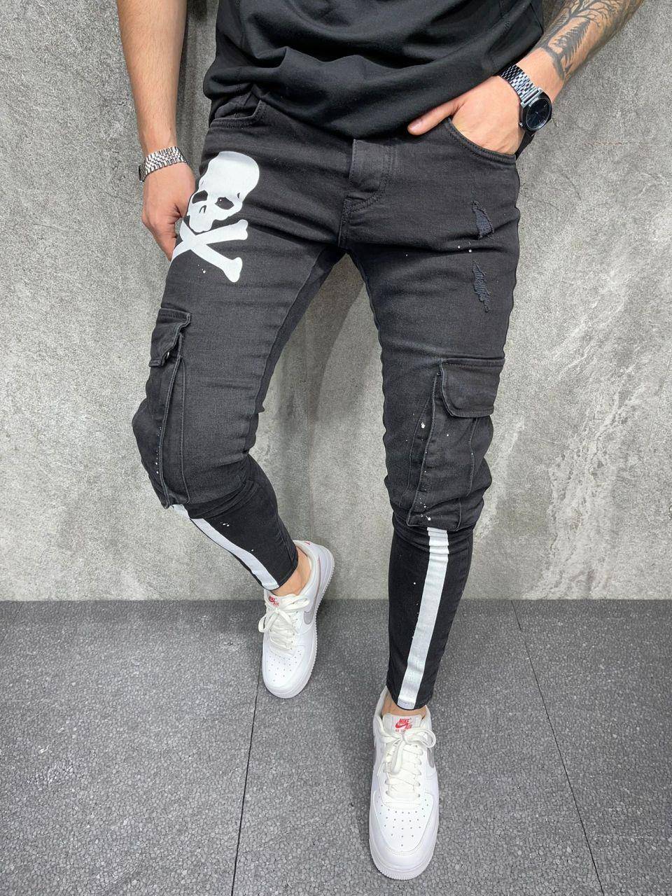 Premium Skull Cargo Jeans