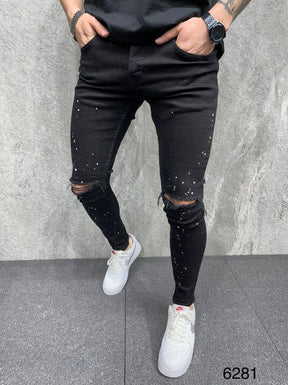 Premium Splash Ripped Jeans