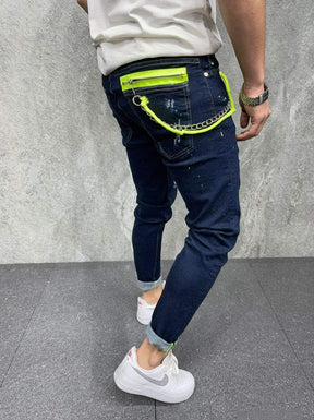 Slim Fit Chain Jeans