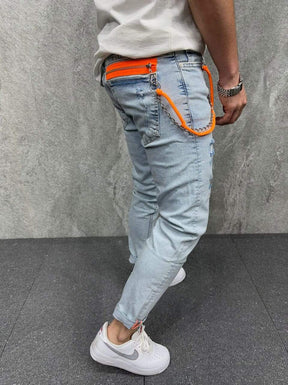 Slim Fit Chain Jeans