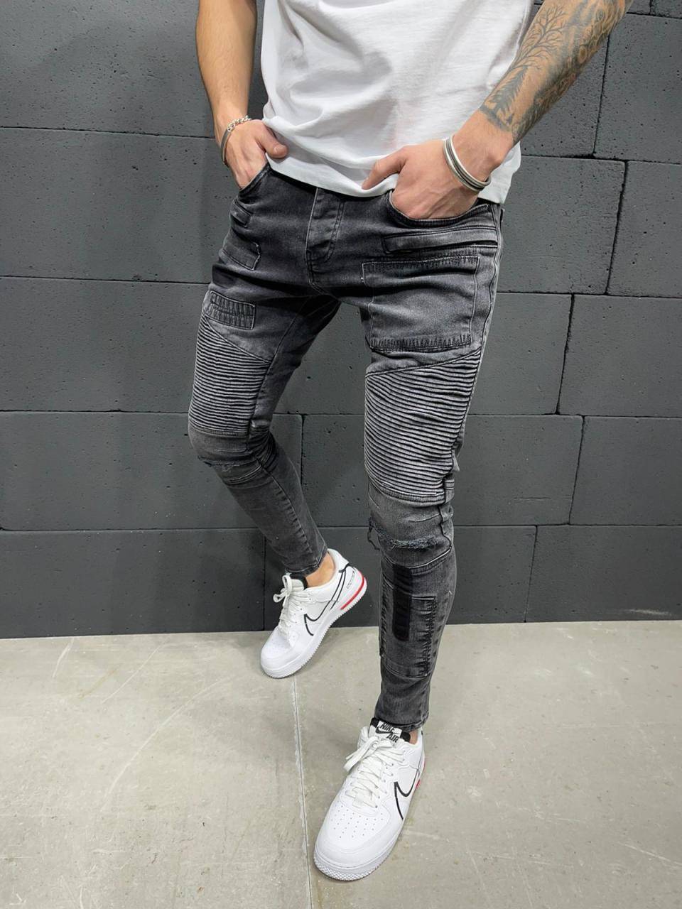 Slim Fit Gray Jeans - Manchinni®