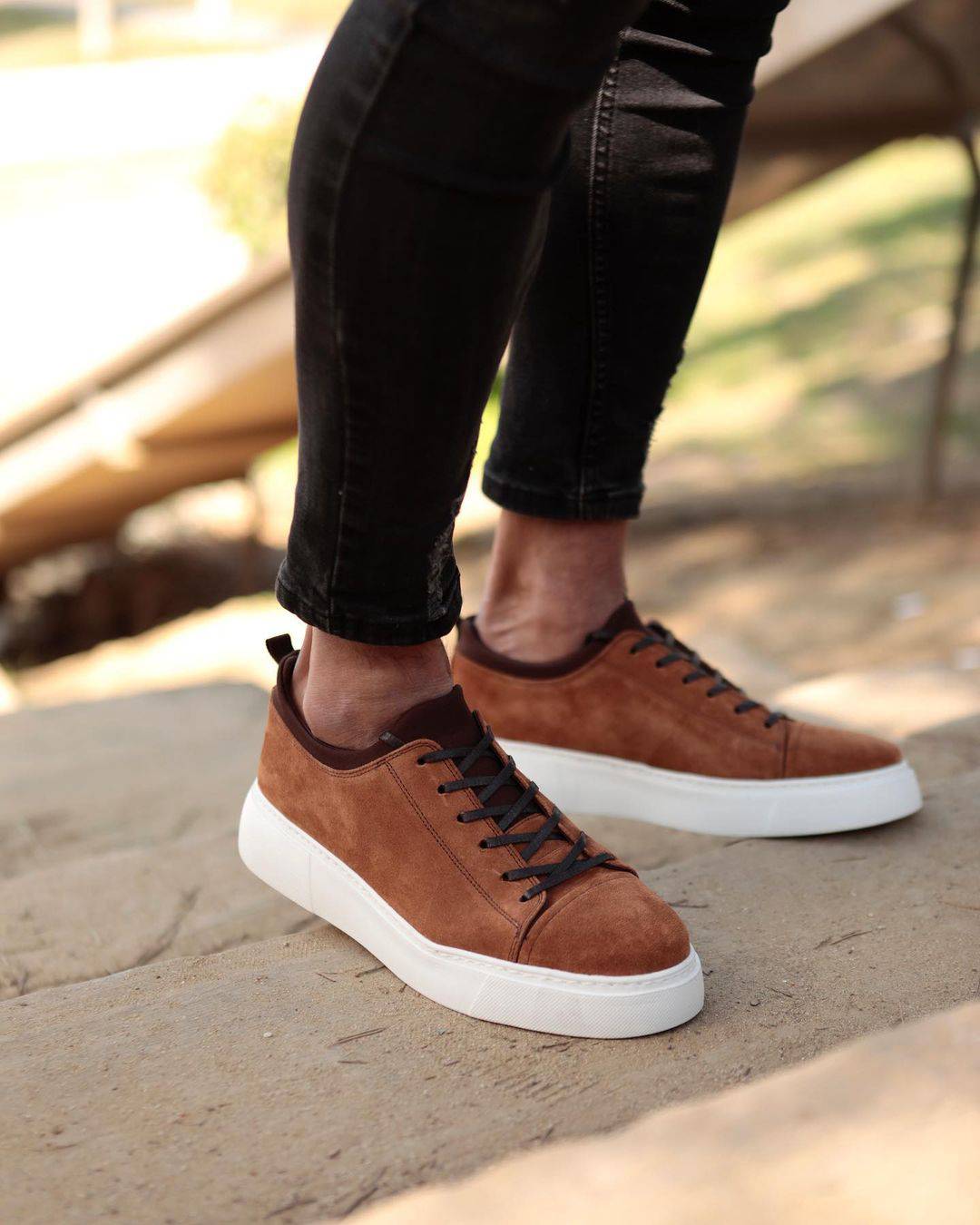 Premium Suede Lace - up Sneakers