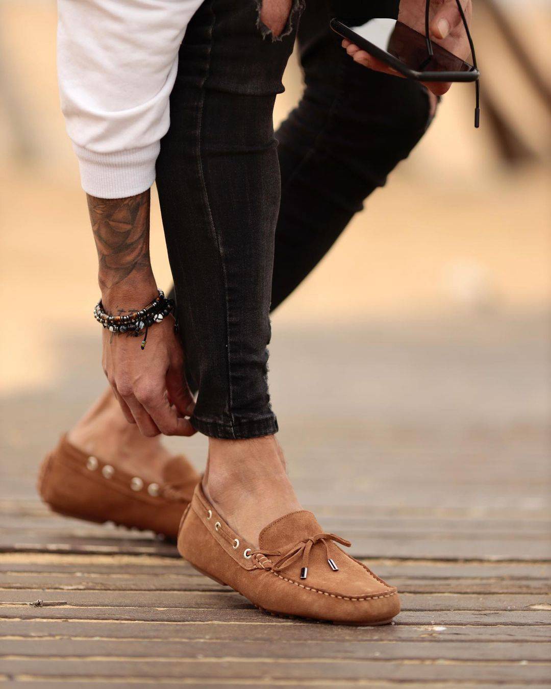 Premium Genuine Suede Moccasins