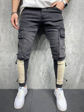 Patched Design Cargo Jeans