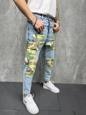 Premium Camouflage Patched Jeans