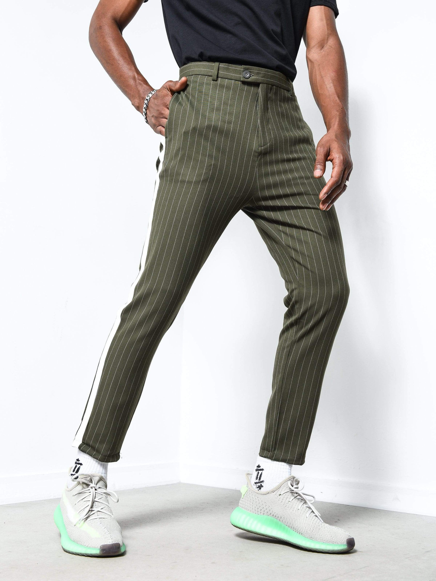 Striped Ankle Pants - Manchinni®