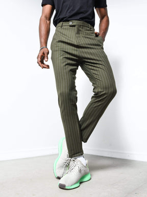 Striped Ankle Pants - Manchinni®