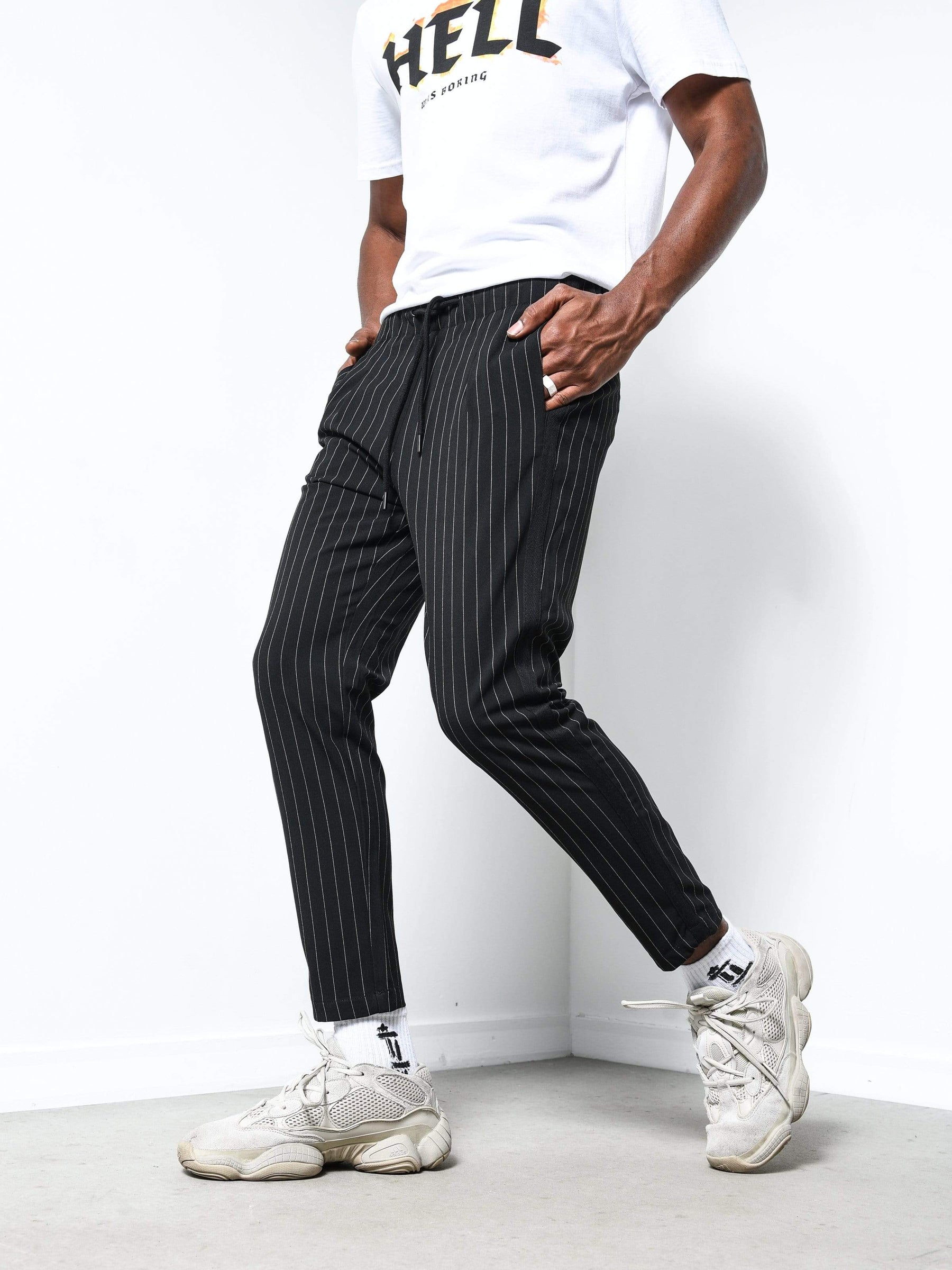 Striped Ankle Pants - Manchinni®