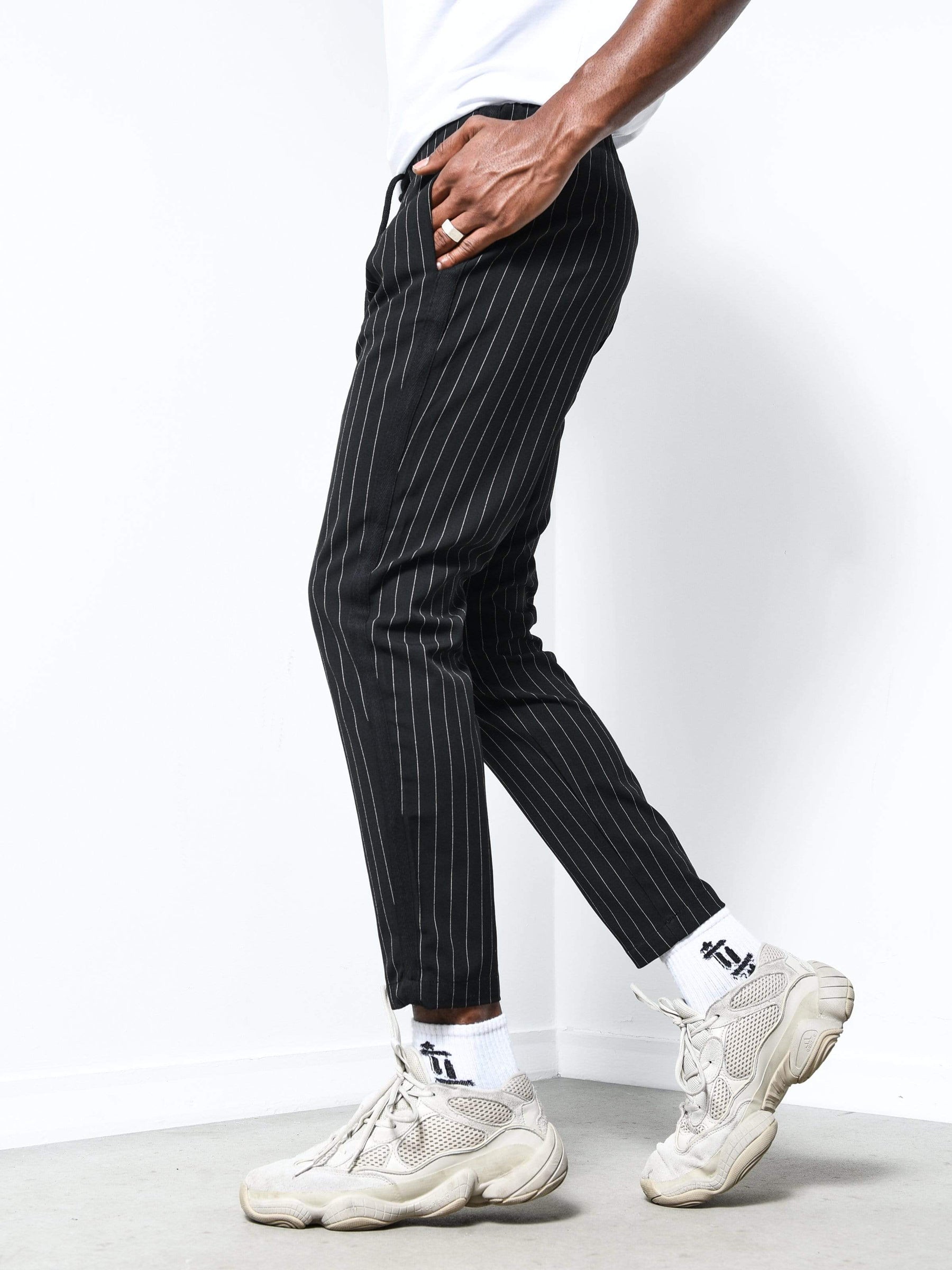 Striped Ankle Pants - Manchinni®