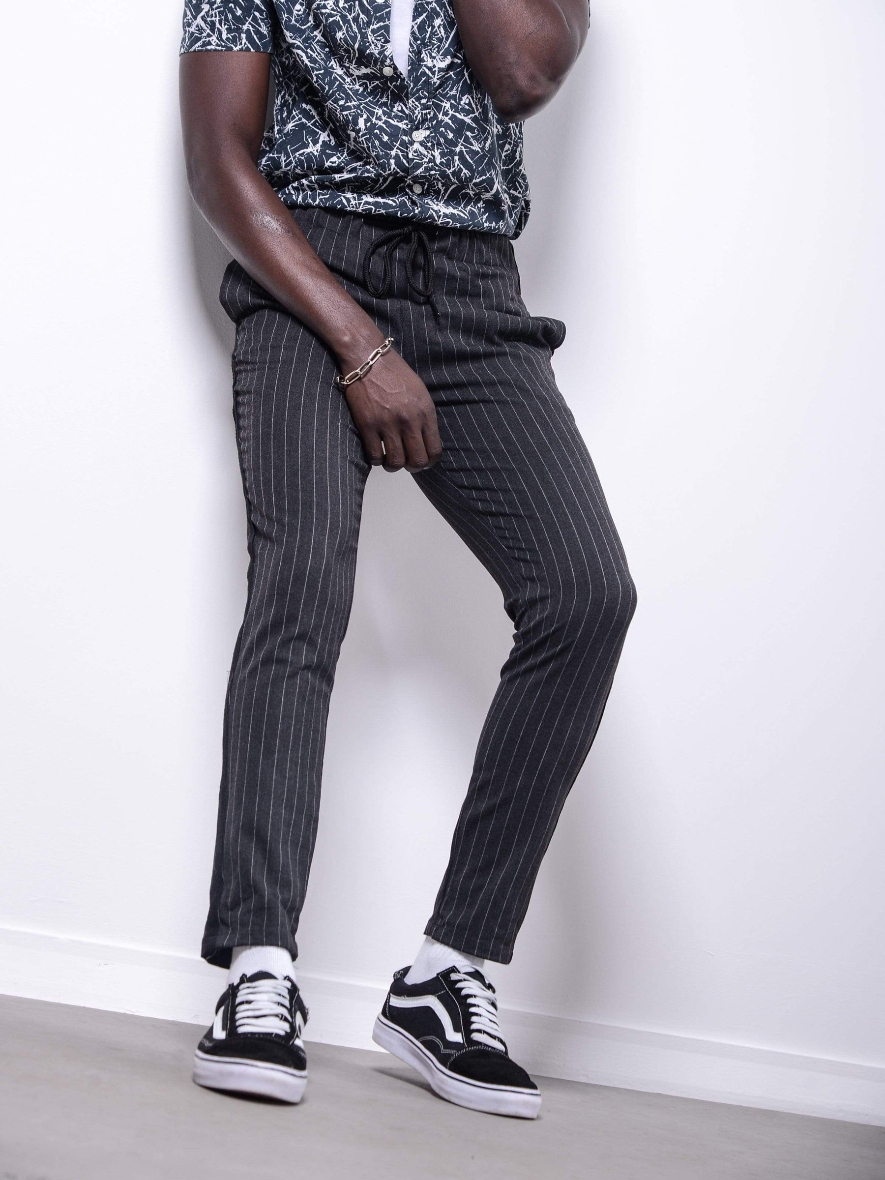 Striped Ankle Pants - Manchinni®