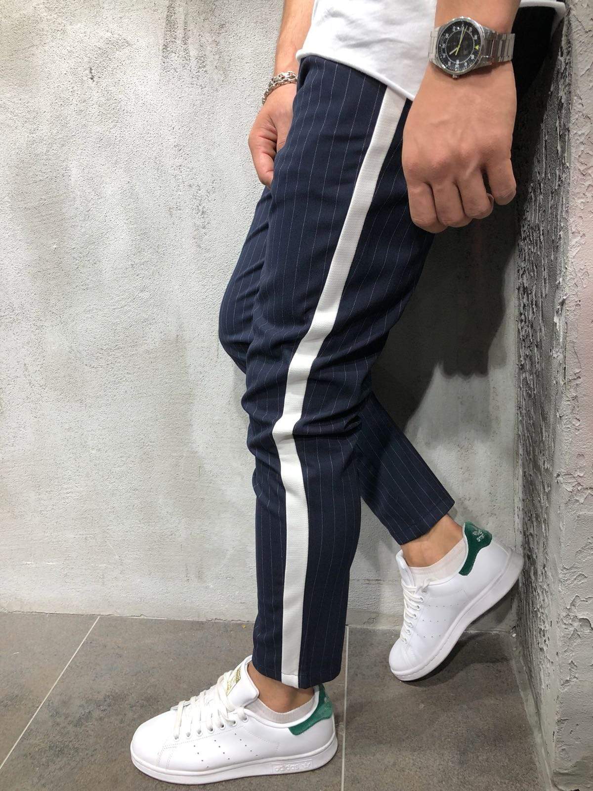 Striped Ankle Pants Streetwear - Manchinni®