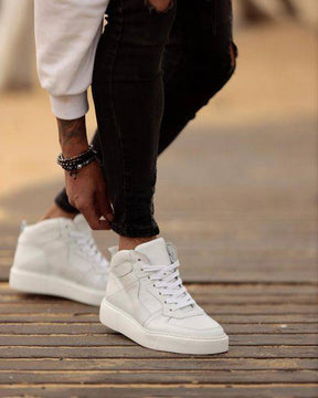 Casual Ankle Leather Sneakers