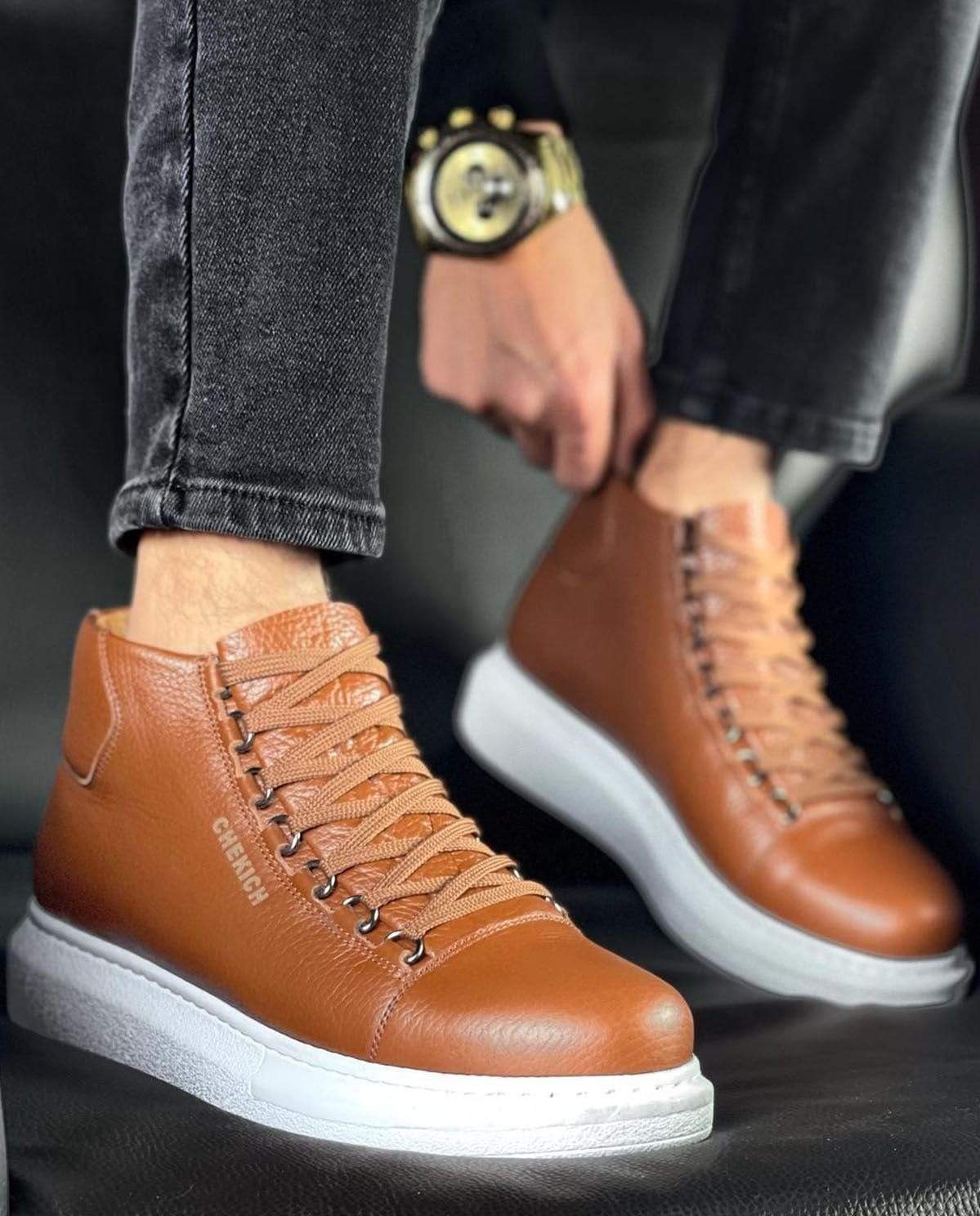 Genuine Leather Handmade Sneaker Boots - Manchinni®