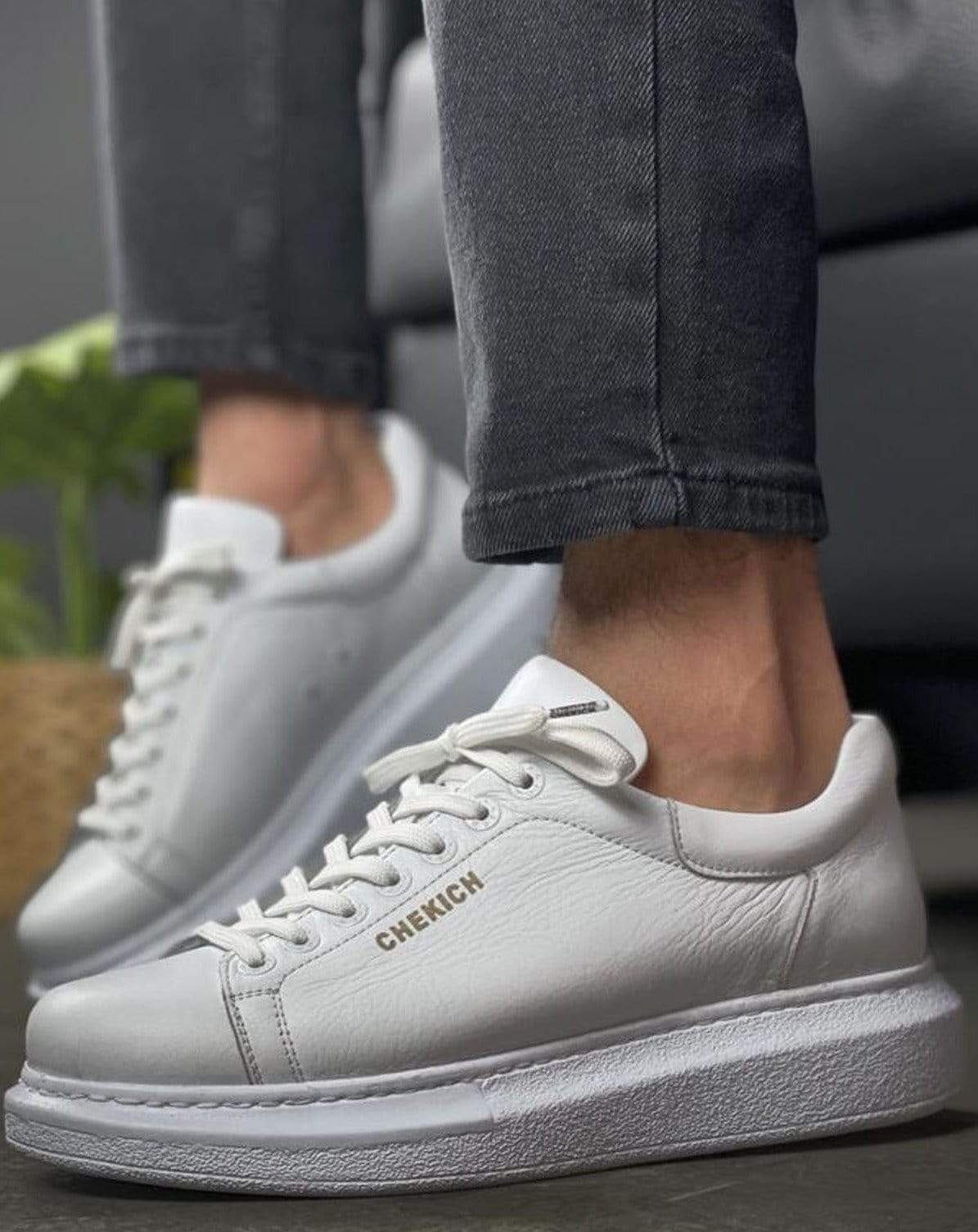 Genuine Leather Handmade Sneakers - Manchinni®