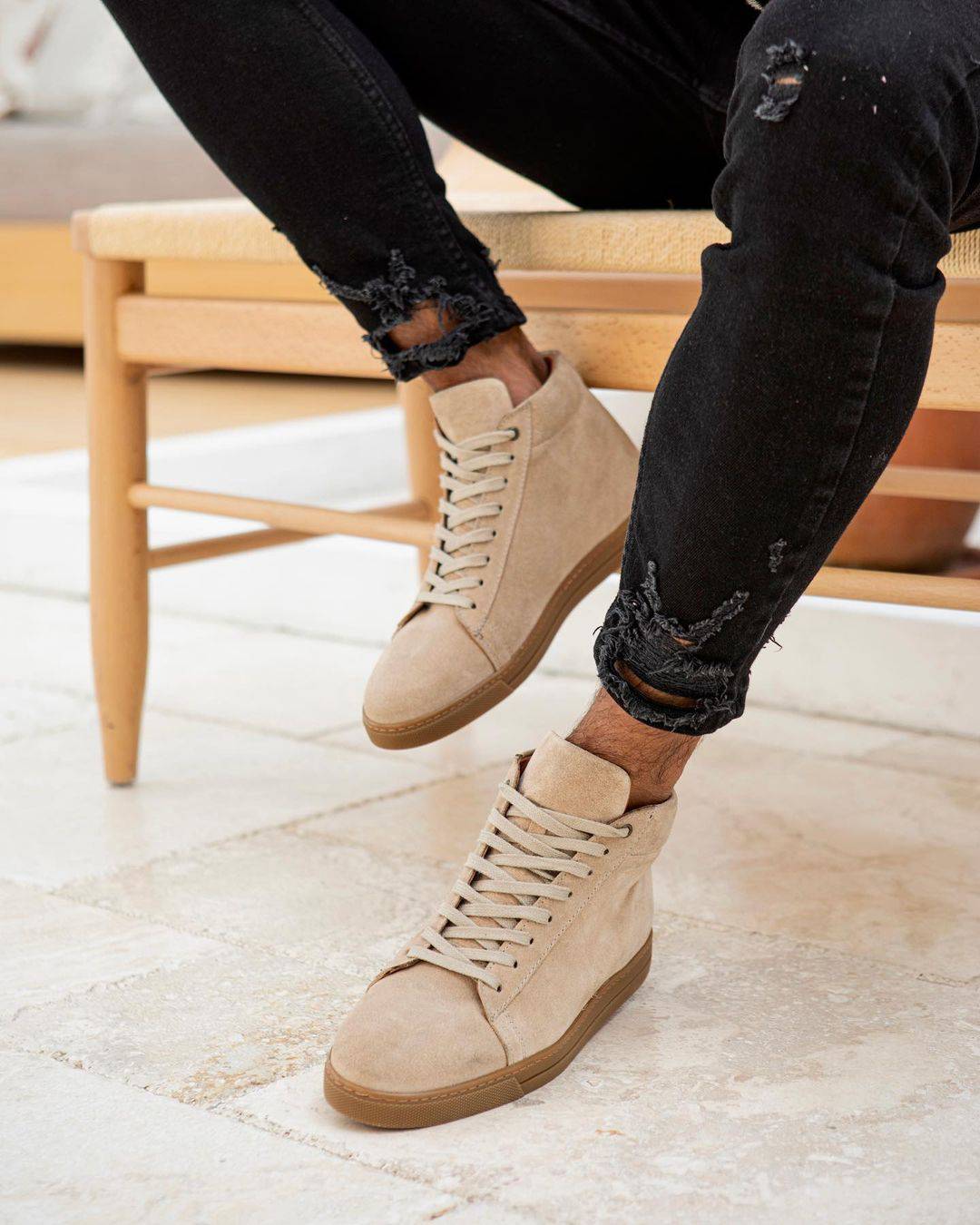 Premium High Suede Sneakers