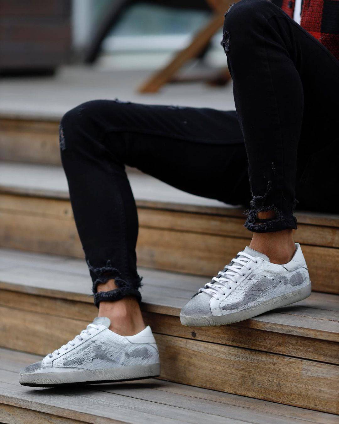 Premium Leather Lace-up Sneakers