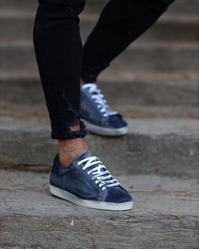 Premium Leather Lace-up Sneakers