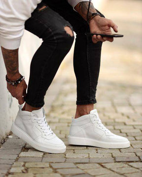 Casual Ankle Leather Sneakers