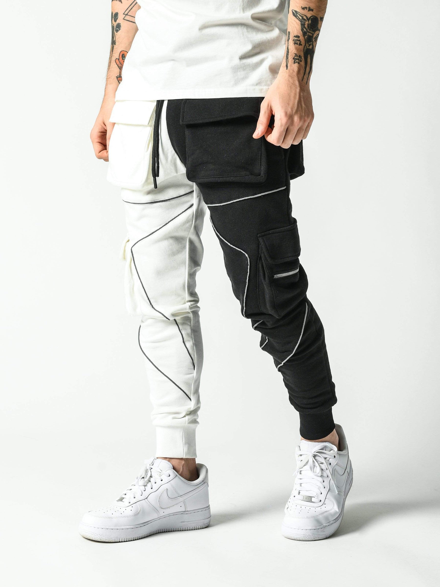 Refelctor two color sweatpants - Manchinni®