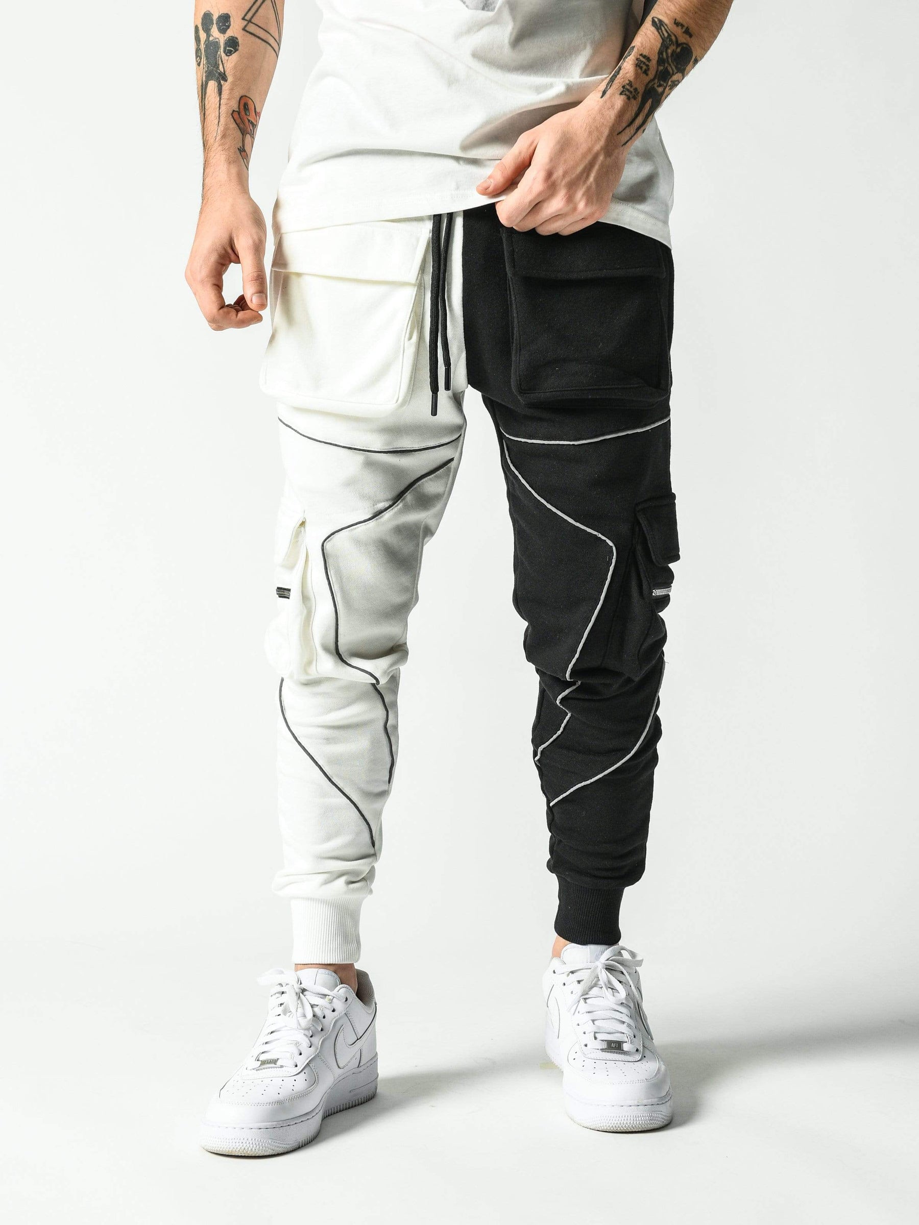 Refelctor two color sweatpants - Manchinni®