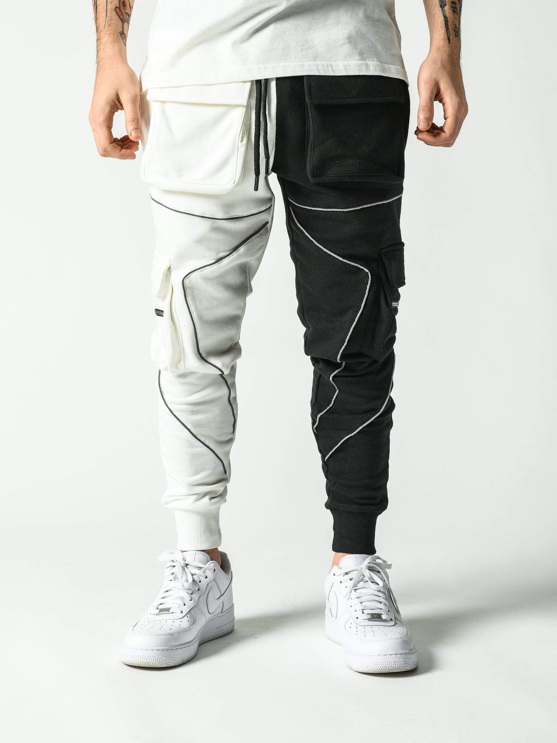 Refelctor two color sweatpants - Manchinni®