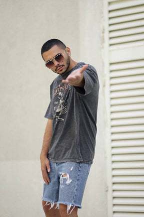 Gray Barbershop Oversize T-Shirt