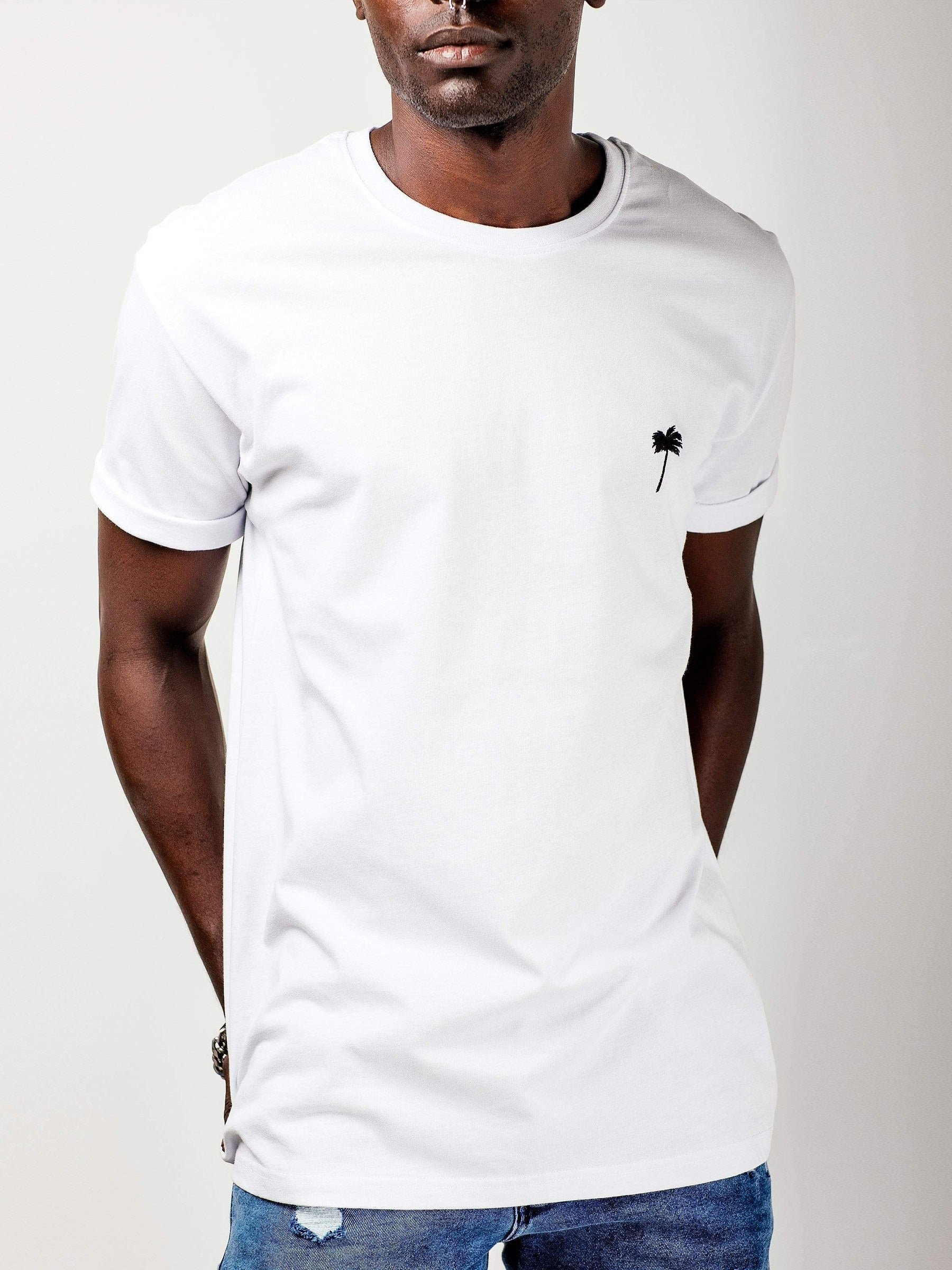 Palm Tree White Tee