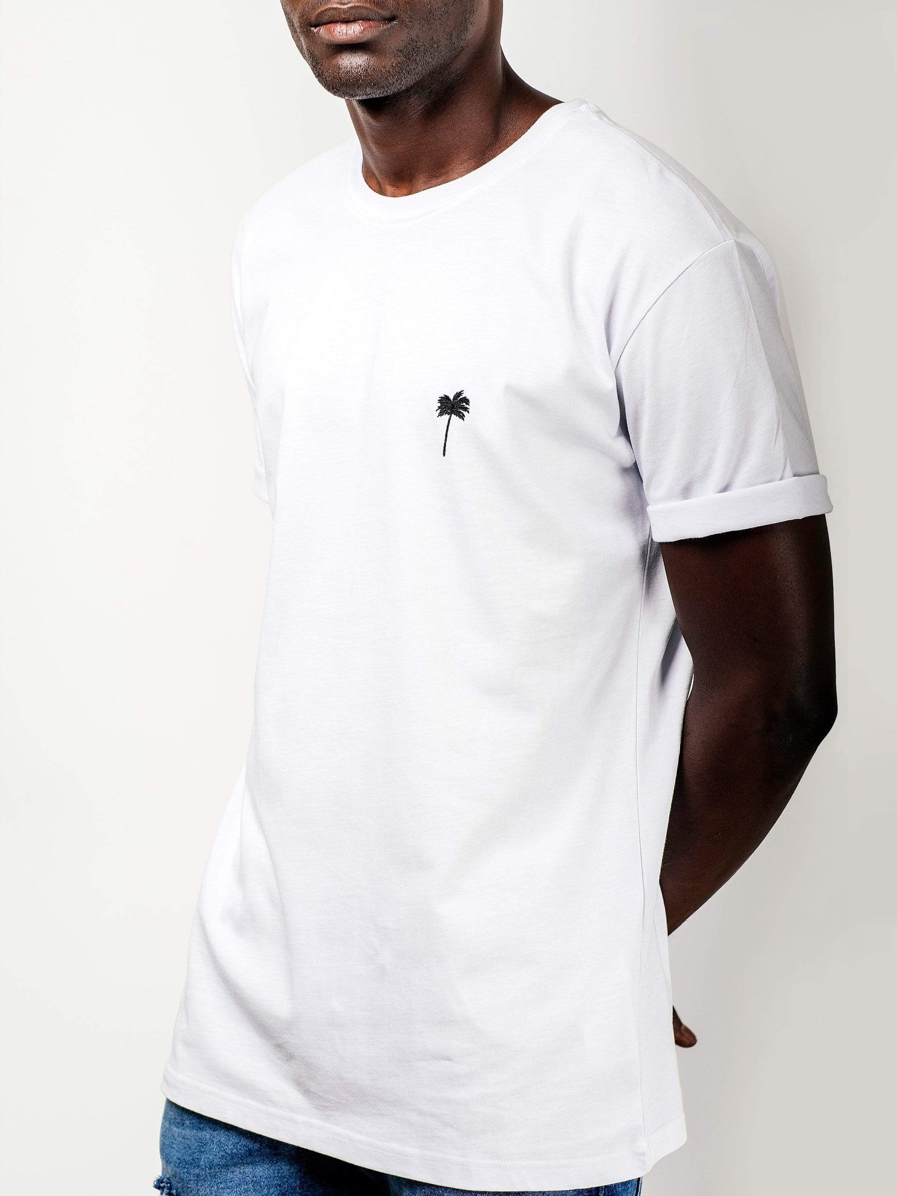 Palm Tree White Tee