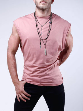 Sleeveless T-Shirt Crew Neck 4491