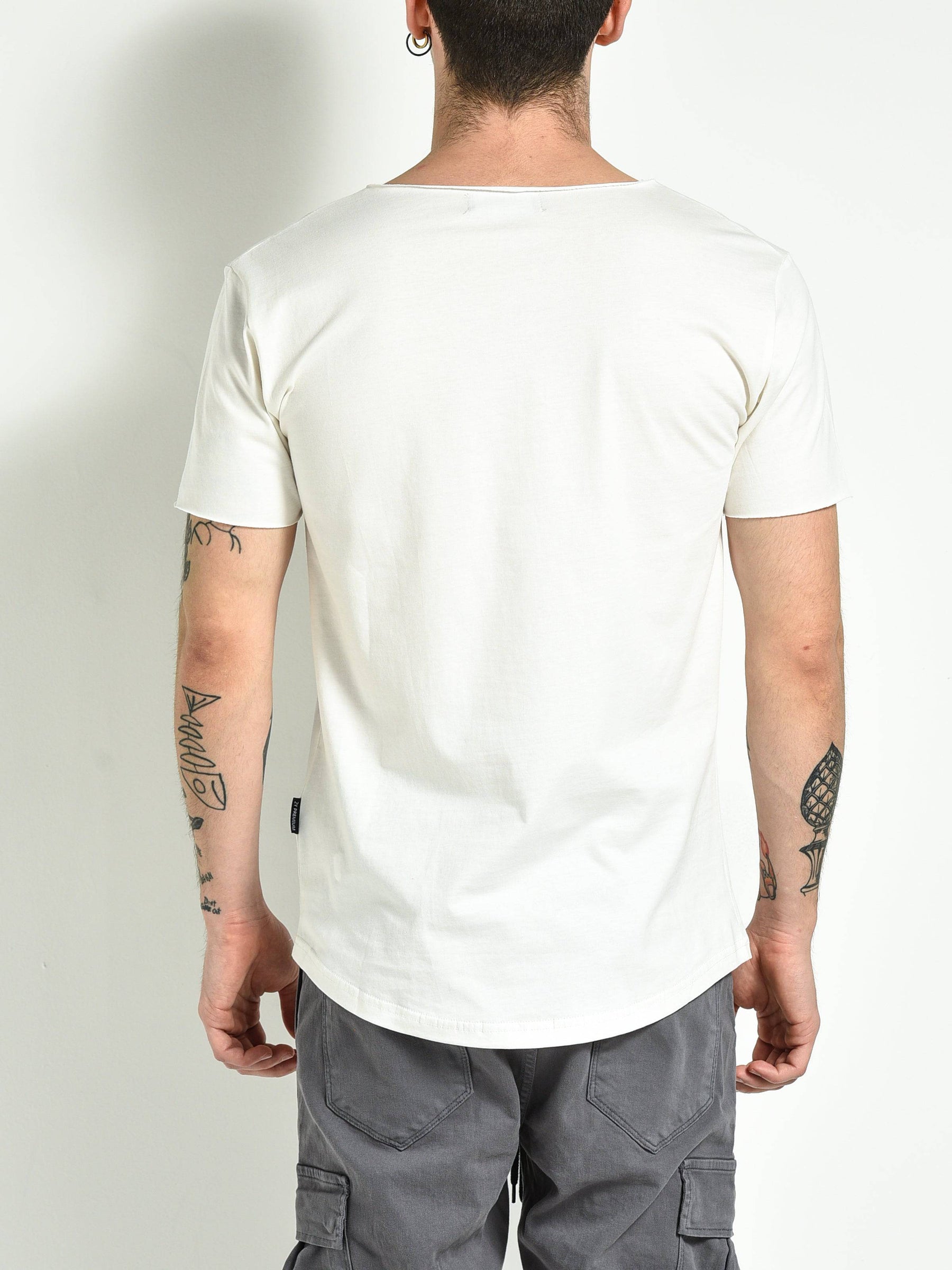 White Scoop T-shirt 4842