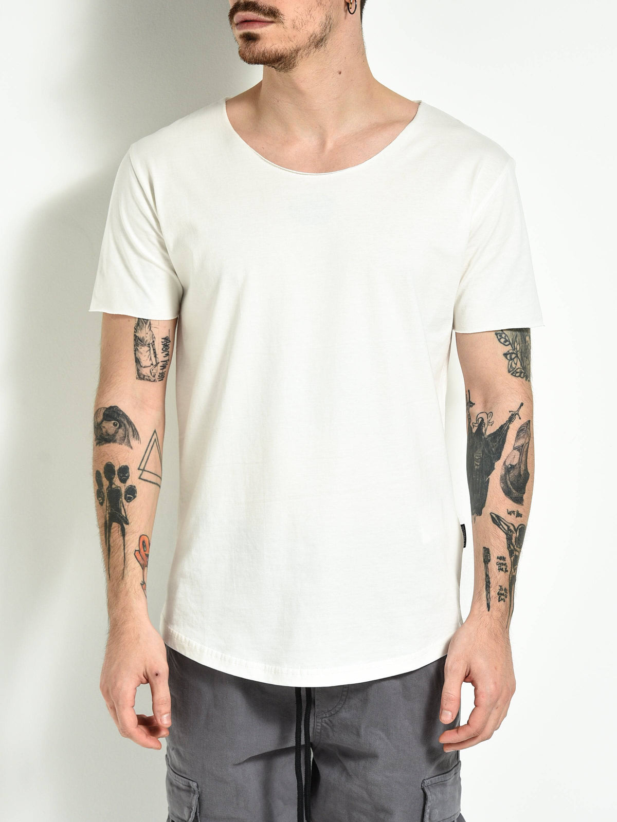 White Scoop T-shirt 4842