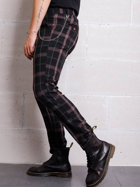 CHECKERED GENTLE PANTS // BLACK