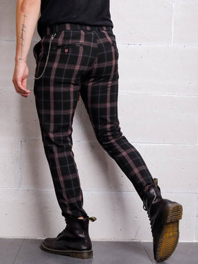 CHECKERED GENTLE PANTS // BLACK