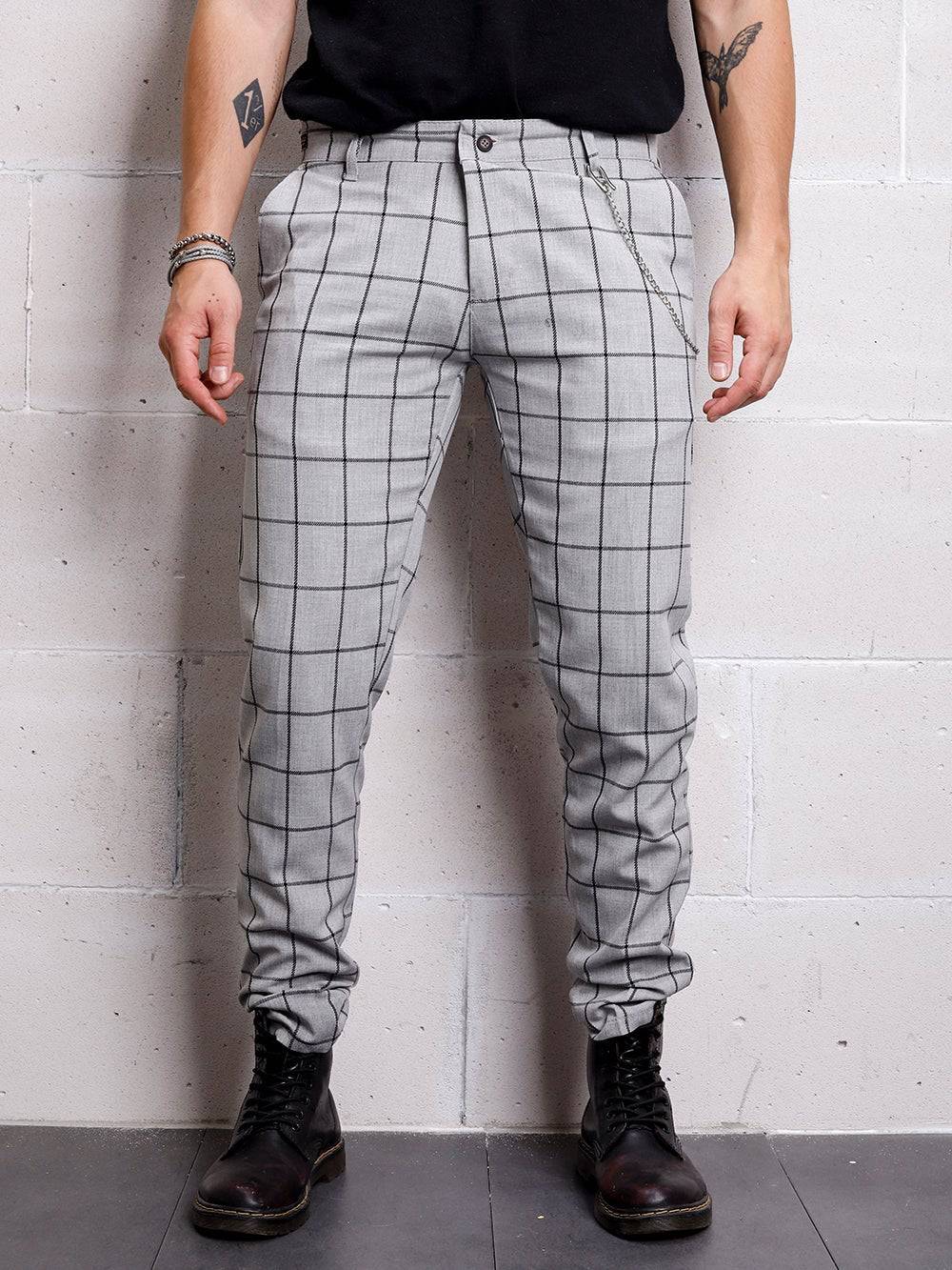 CHECKERED GENTLE PANTS // GREYSTONE