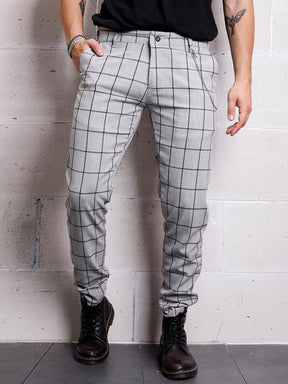 CHECKERED GENTLE PANTS // GREYSTONE