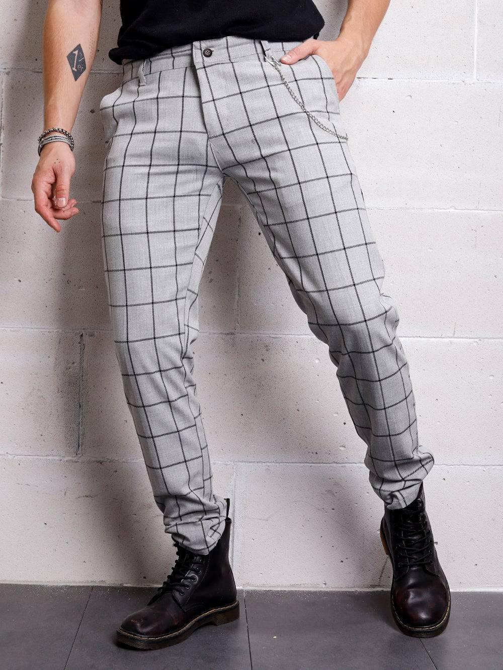 CHECKERED GENTLE PANTS // GREYSTONE