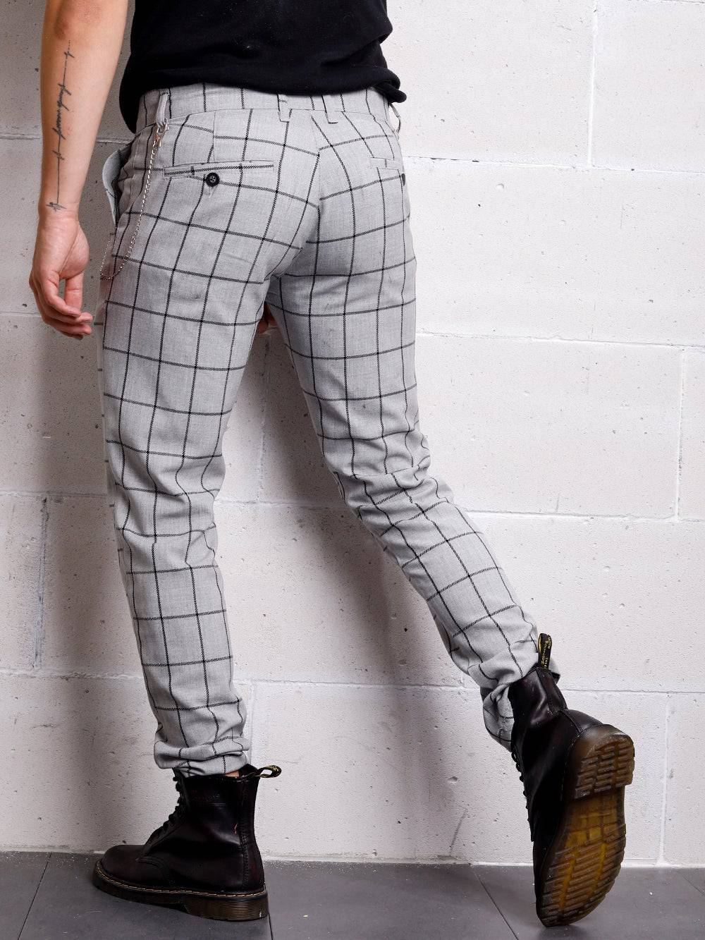 CHECKERED GENTLE PANTS // GREYSTONE