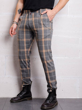 CHECKERED GENTLE PANTS // STONE