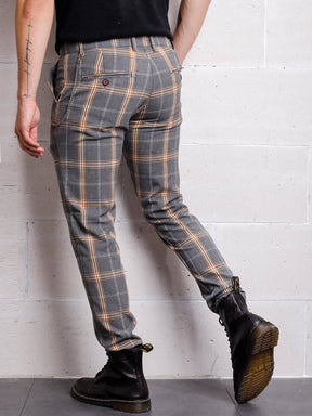 CHECKERED GENTLE PANTS // STONE