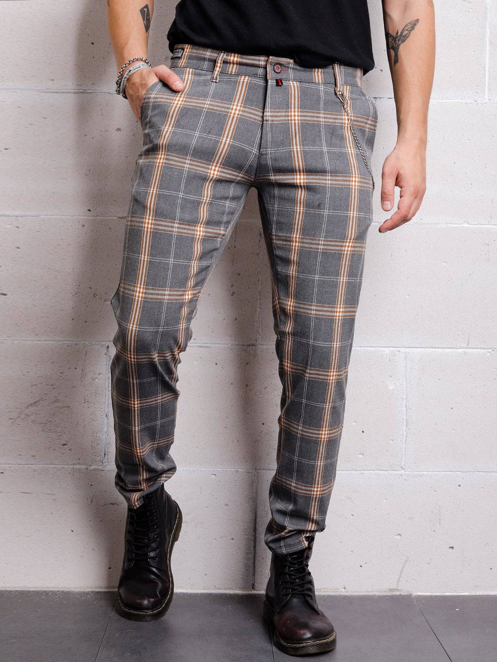 CHECKERED GENTLE PANTS // STONE