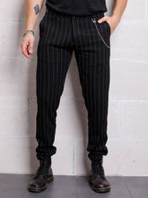 STRIPED GENTLE PANTS // BLACK