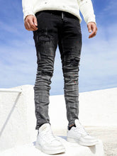 BLACK SHADES DISTRESSED DENIM