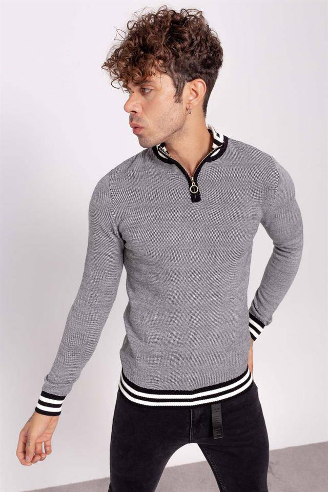 Casual Zippered Knitwear