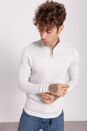 Casual Zippered Knitwear