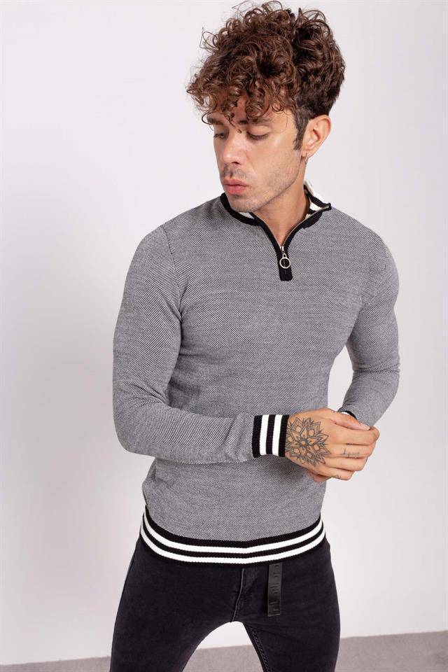 Casual Zippered Knitwear