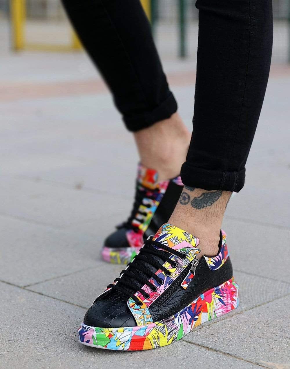 Color Zipper Sneakers