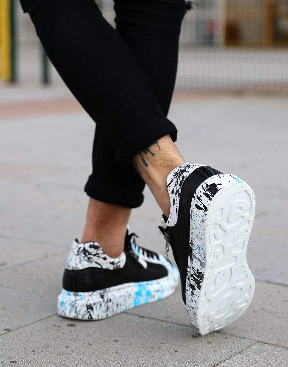 Color Zipper Sneakers