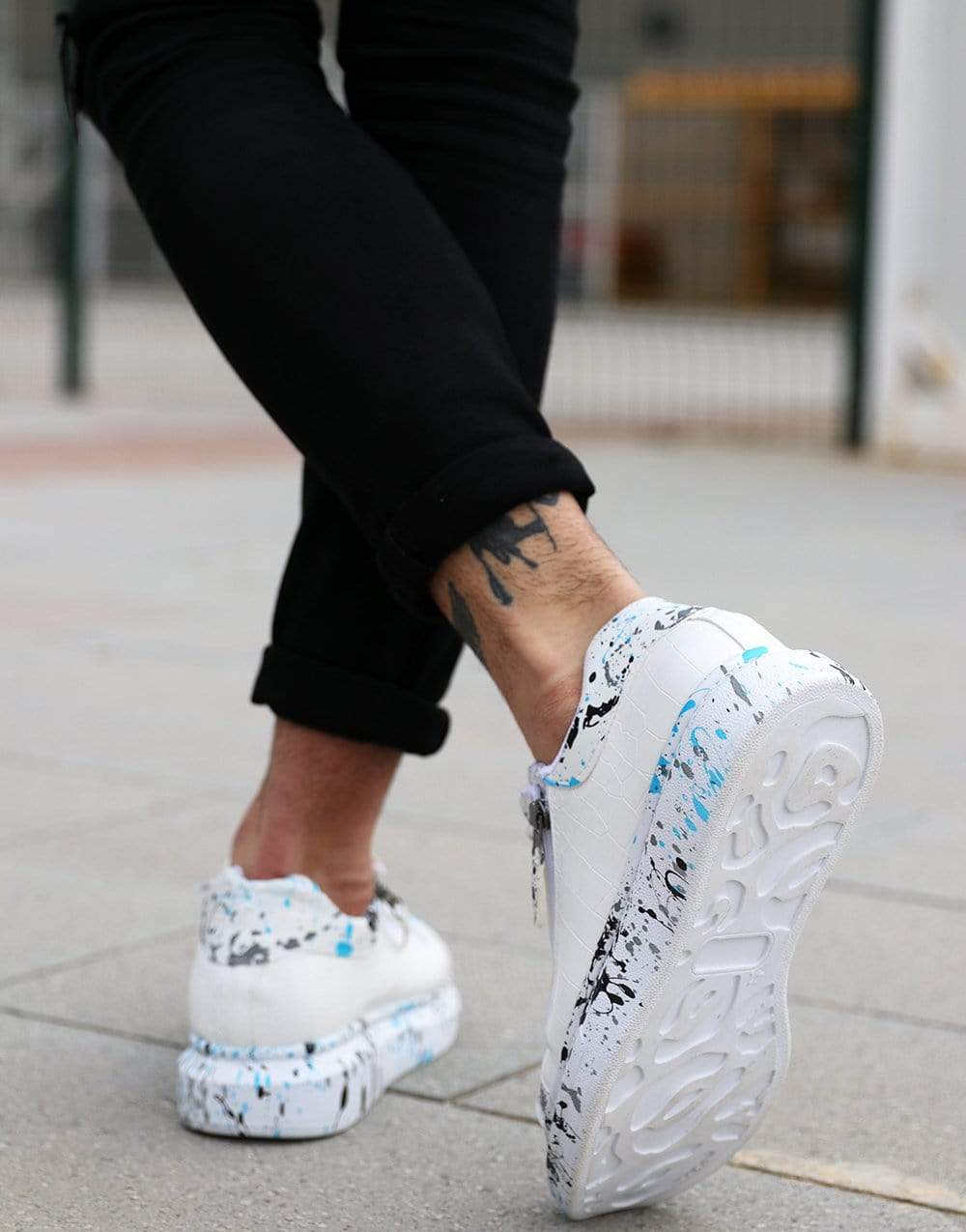 Color Zipper Sneakers