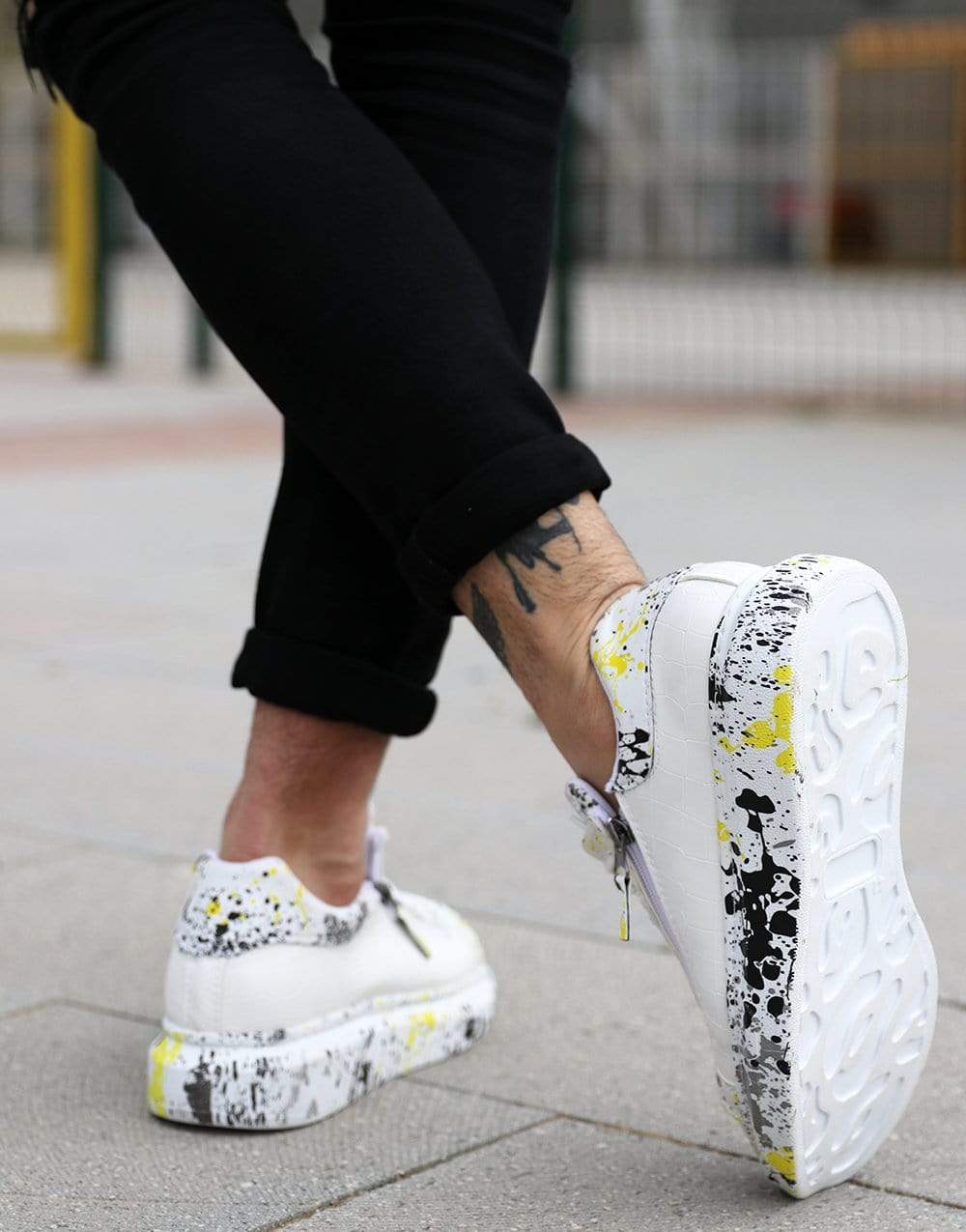 Color Zipper Sneakers